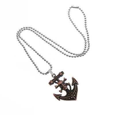 Skull Anchor Copper Metal Pendant